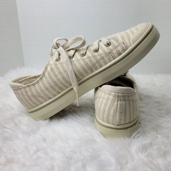 Keen Elsa IV Women’s 9 Beige Stripe  Canvas Lifestyle Sneakers 1023159 - Picture 5 of 10